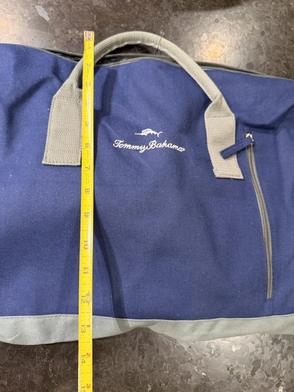 Tommy Bahama Navy and Gray Travel Duffel